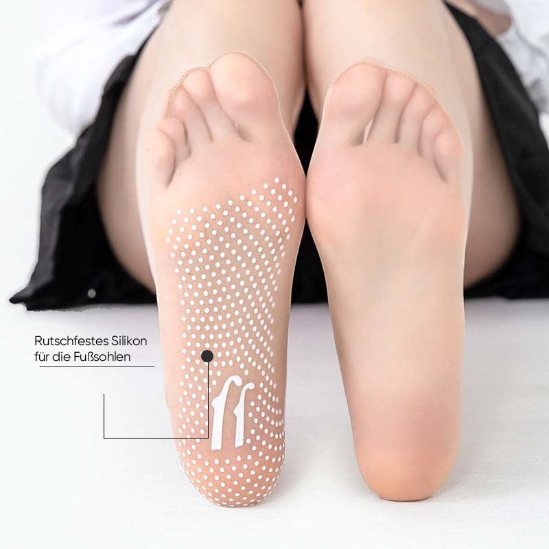 Gluschwein - Unsichtbare, rutschfeste Kristallseidensocken für Frühling und Sommer