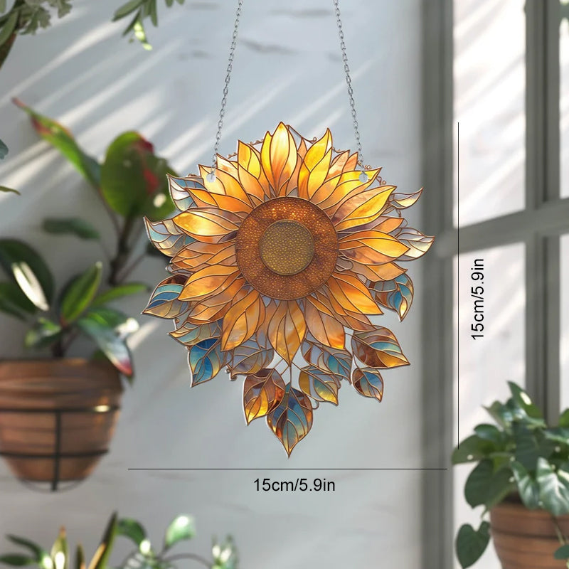 Gluschwein - Sonnenblume Acryl Fenster hÀngend