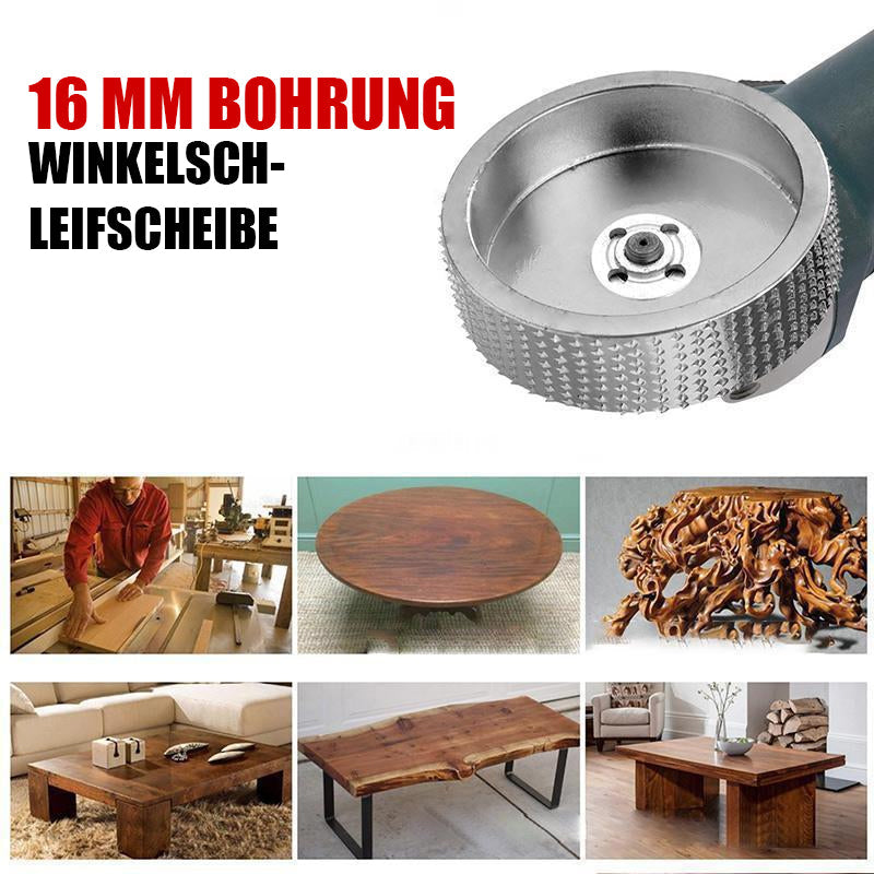 Gluschwein - Holz-Winkelschleifscheibe