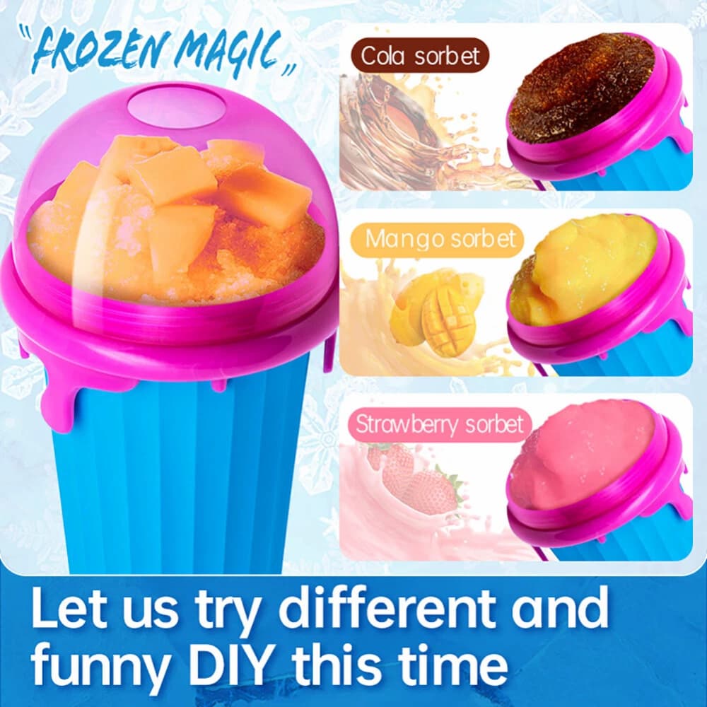 SlushyCup - Slushy-Becher zum Quetschen – Für Eisgetränke in Minuten