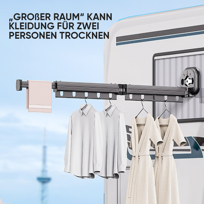 Gluschwein - Klappbarer Kleiderständer zur Wandmontage mit Saugnapf