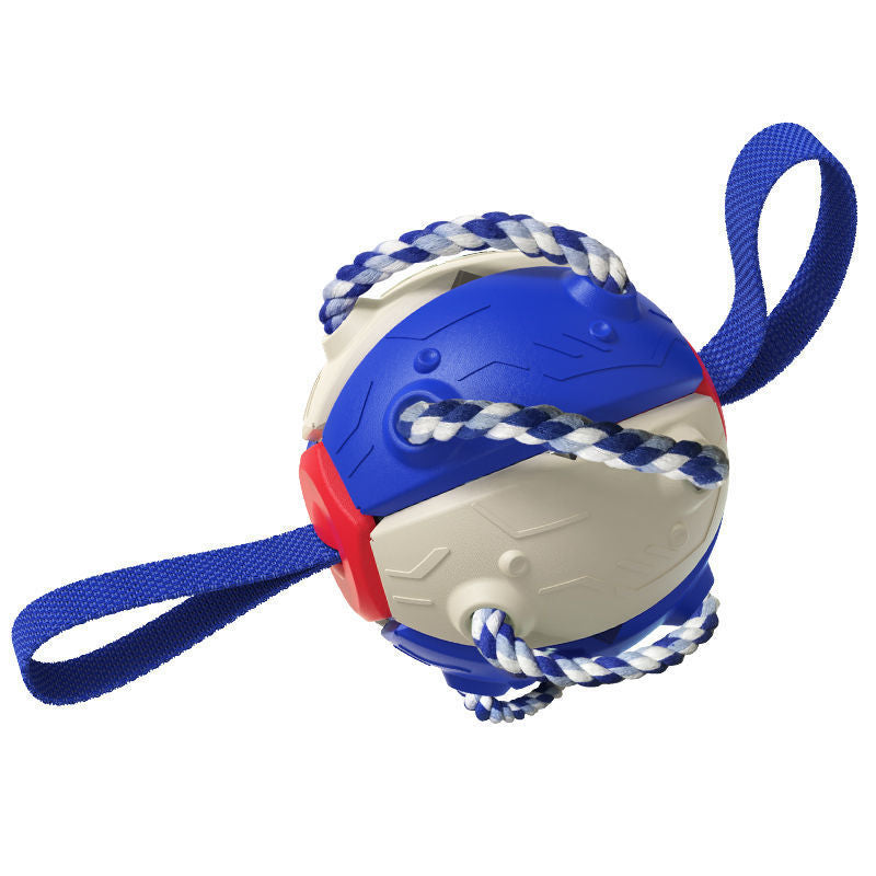 Gluschwein - Bissfestes Hundespielzeug Frisbeefußball Blau