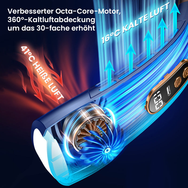 Gluschwein - Tragbarer Halsventilator zum Aufhängen mit bunten Lichtern