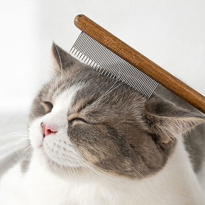 Gluschwein - Pet Knot Comb with Wooden Handle