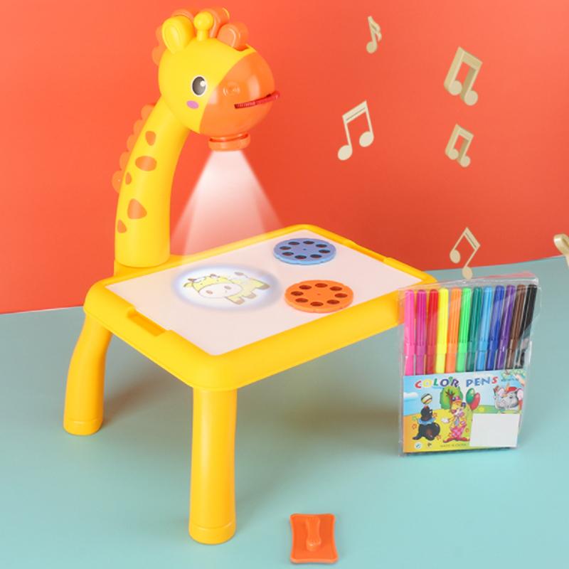 Gluschwein - Projektor-Zeichentisch für Kinder Gelb