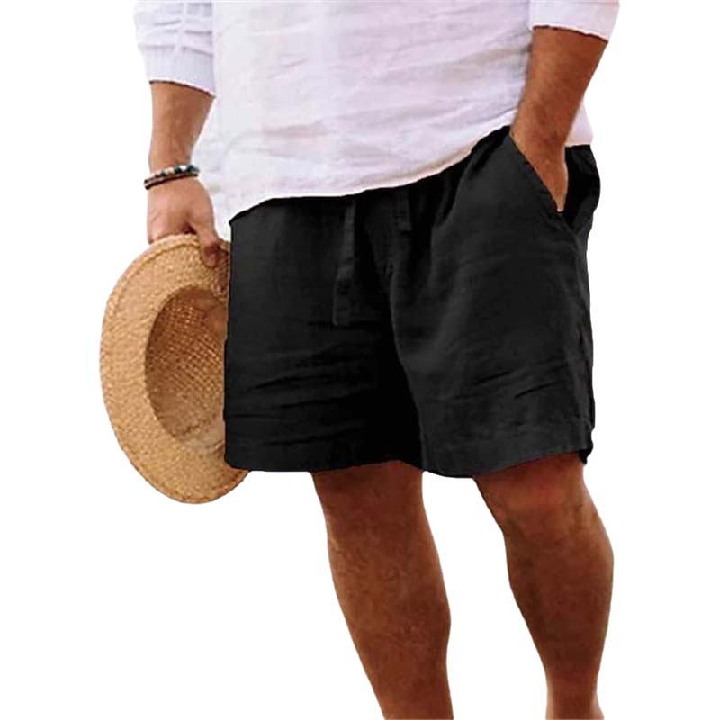 Gluschwein - Herren-Strandshorts aus Baumwoll Leinen