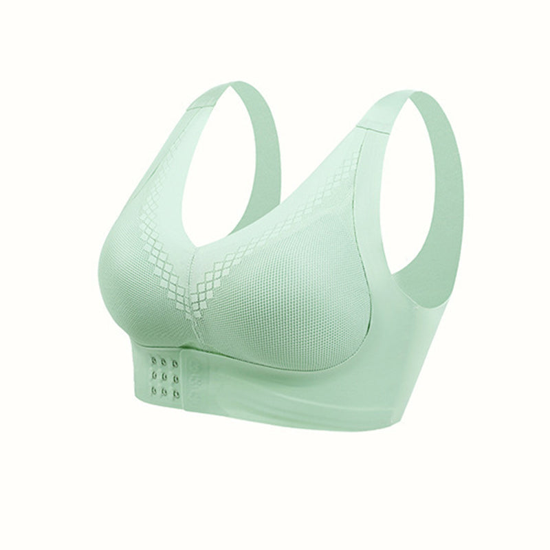 Gluschwein - Drahtloser Spitzen-BH mit Schnalle vorne hellgrün