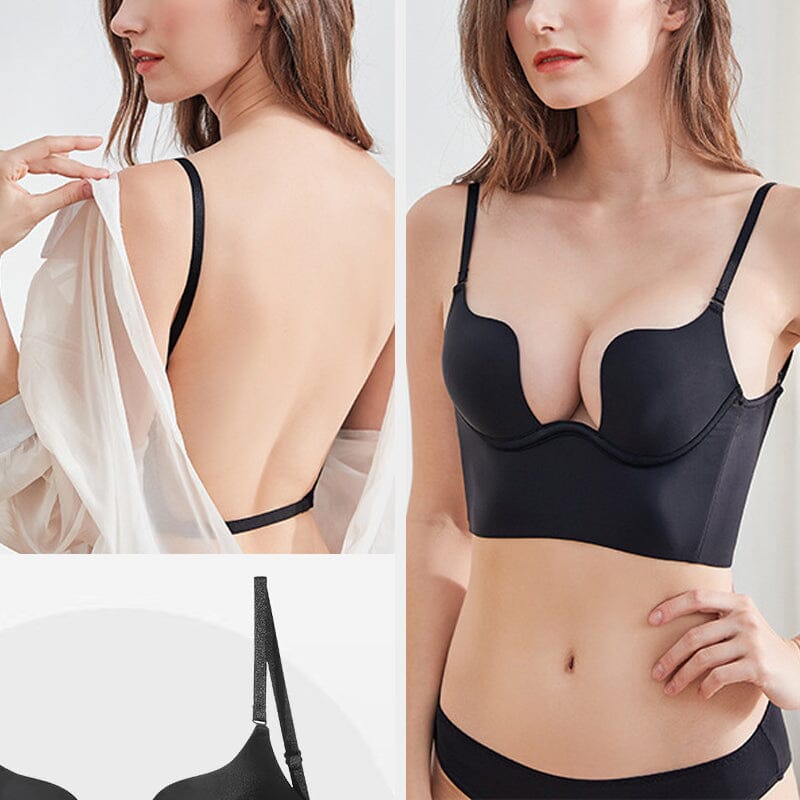 Gluschwein - Rückenfreier Push-Up-BH mit tiefem U-Ausschnitt