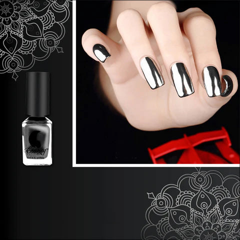 Gluschwein - Spiegel-Nagellack Schwarz