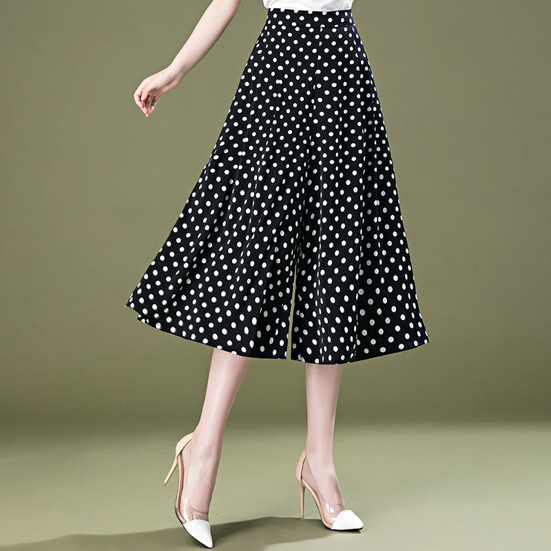 Gluschwein - Schwarze, gepunktete Chiffon-Culotte