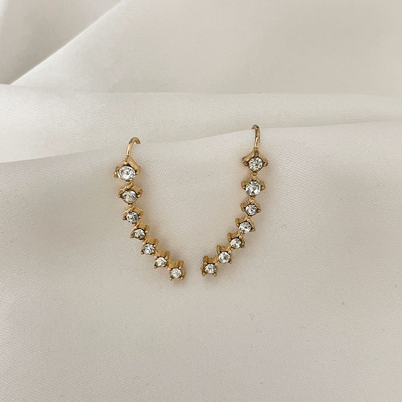 Gluschwein - Ohrstecker mit sieben Sternen und Diamanten