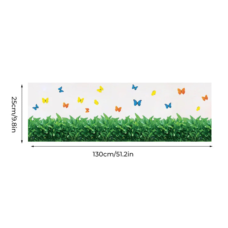Gluschwein - Natürliche 3D-Blumen-Wanddekoration aus grünem Gras StilD
