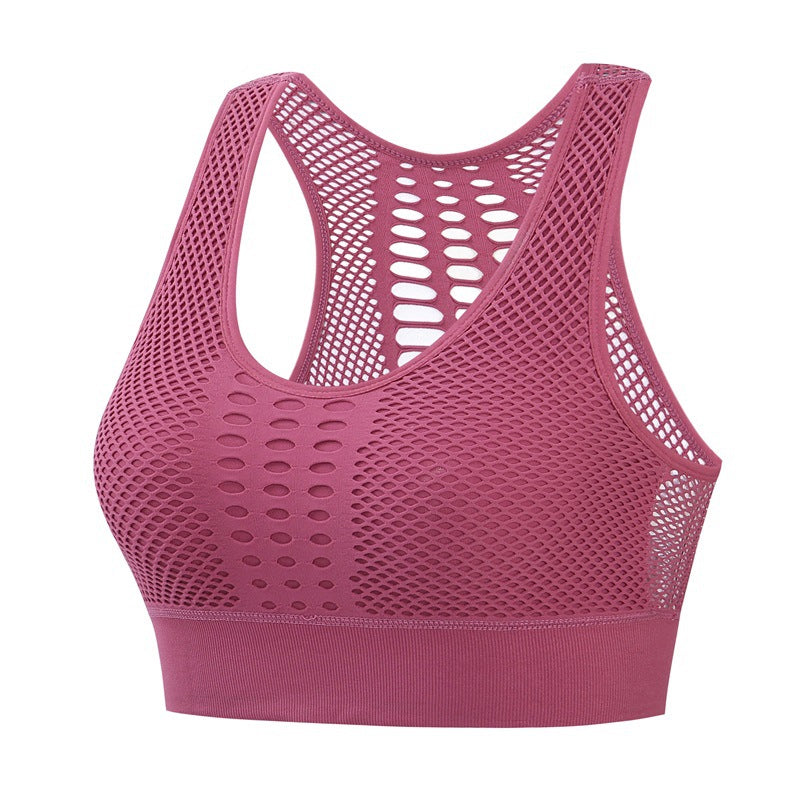 Gluschwein - Atmungsaktive Mesh-Sport-BH Fuchsia