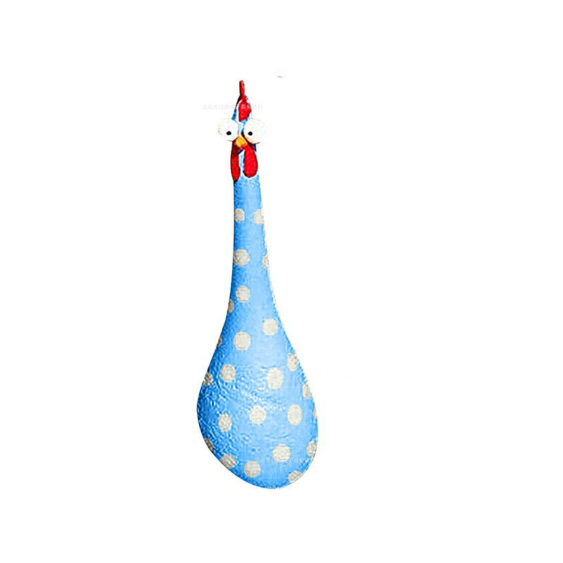 Gluschwein - Hähnchendekoration mit langem Hals und großen Augen Blau