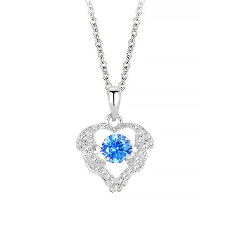 Gluschwein - Sparkling Zirconia Heart Necklace
