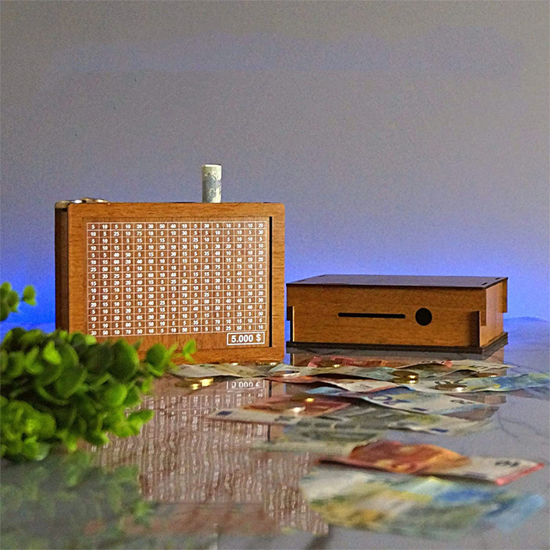 Gluschwein - Sparschwein aus Holz mit Zähler