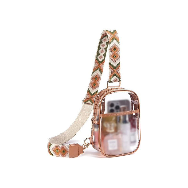 Sac bandoulière en PVC transparent