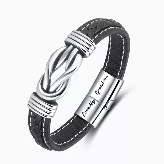 Gluschwein - Unendlichkeits-Design Herrenarmband aus Titanstahl