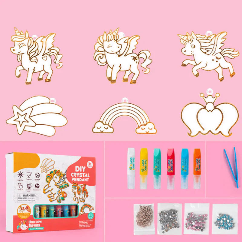Gluschwein - DIY Kristallfarben-Kunst- und Bastelset EINHORN-SERIE