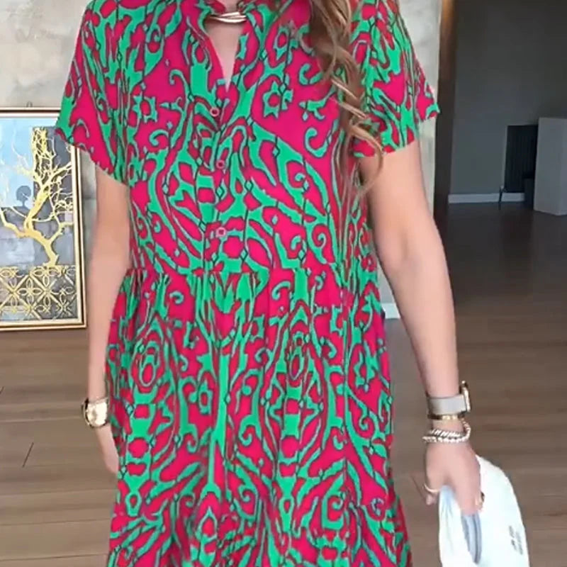 Jubilee – Vestido holgado de corte A con estampados