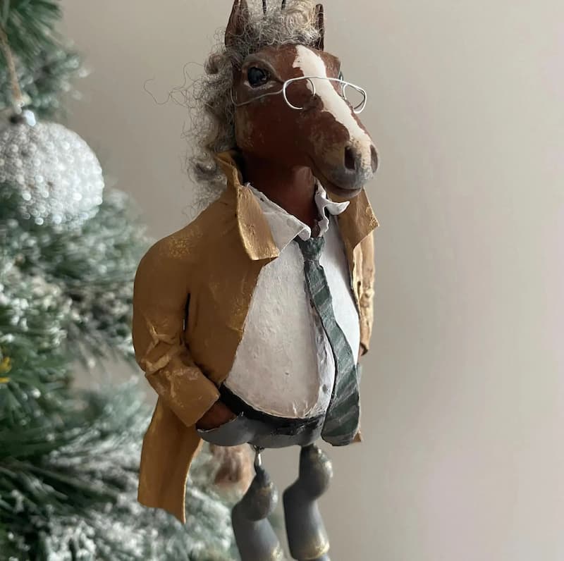 HorseOrnaments - Handgefertigter Pferde-Anhänger – Unikat aus Recyclingpapier