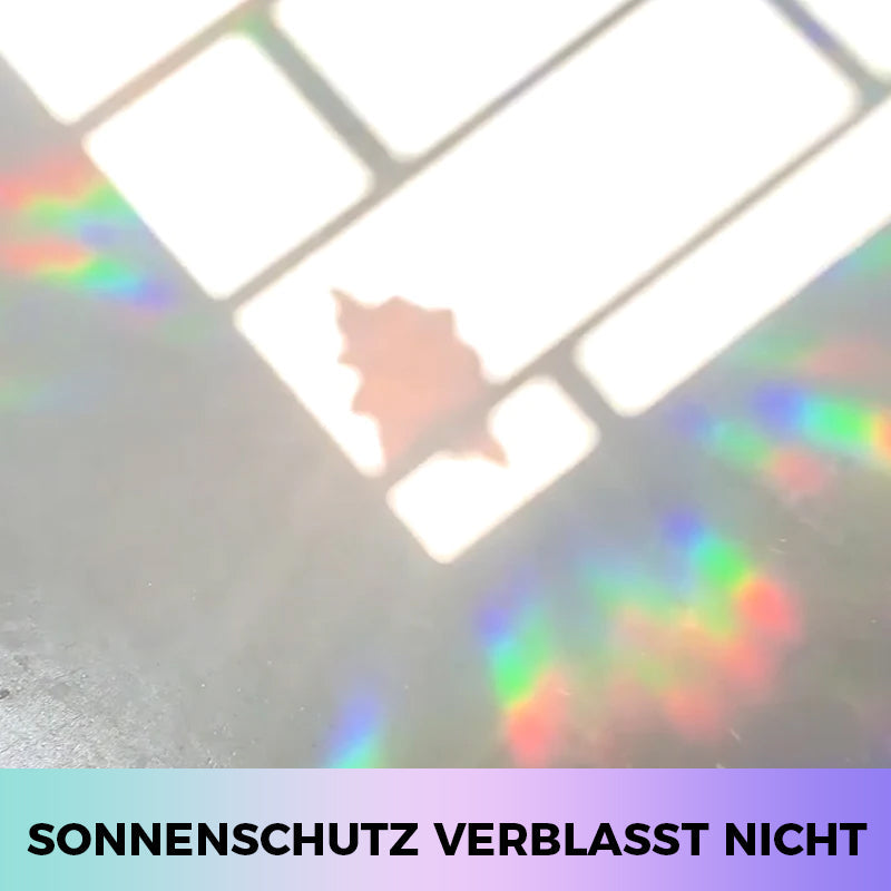 Gluschwein - PVC Bunte Adsorptionsregenbogenglasfensteraufkleber, 6 Stk