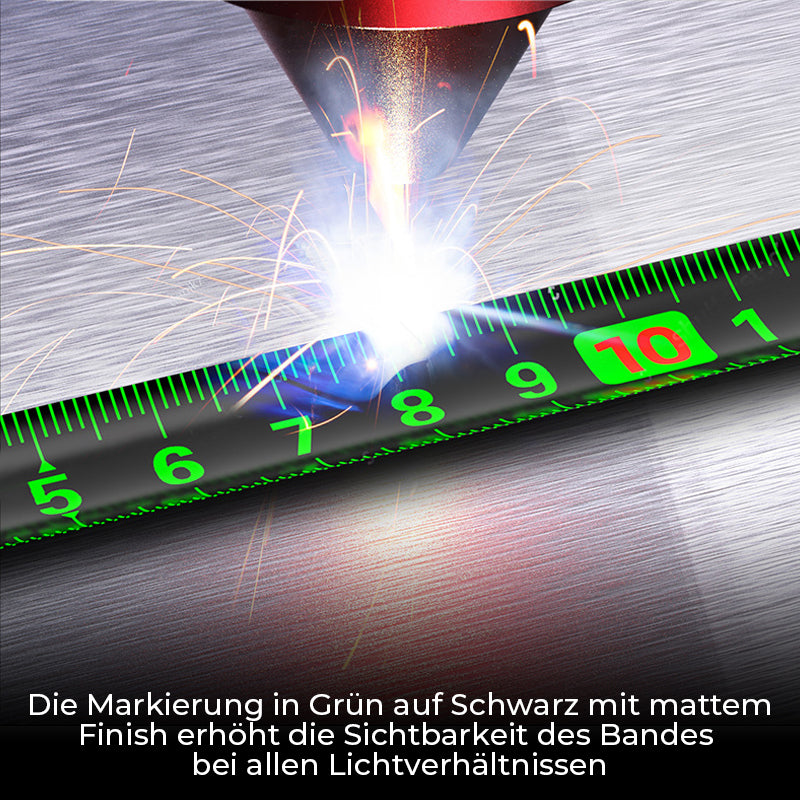 Gluschwein - Fluoreszierendes Maßband aus Stahl