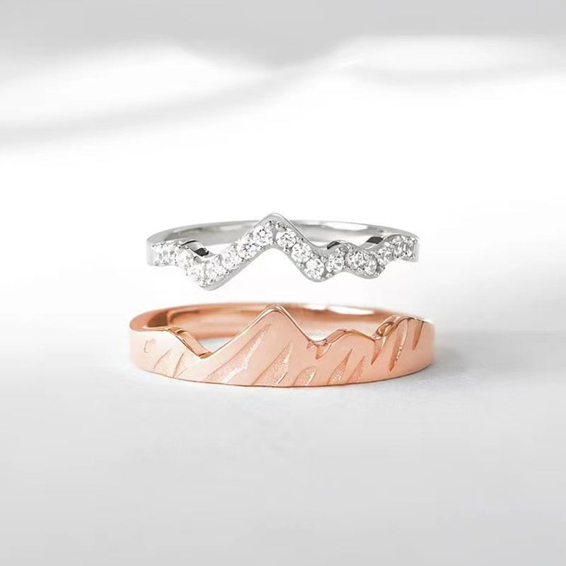 Gluschwein - Two Tone Wavy Double Layer Ring