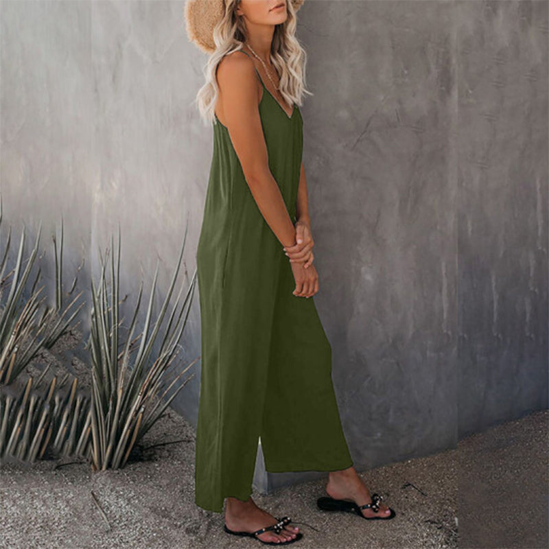 Gluschwein - Lockerer, dehnbarer Cami-Jumpsuit