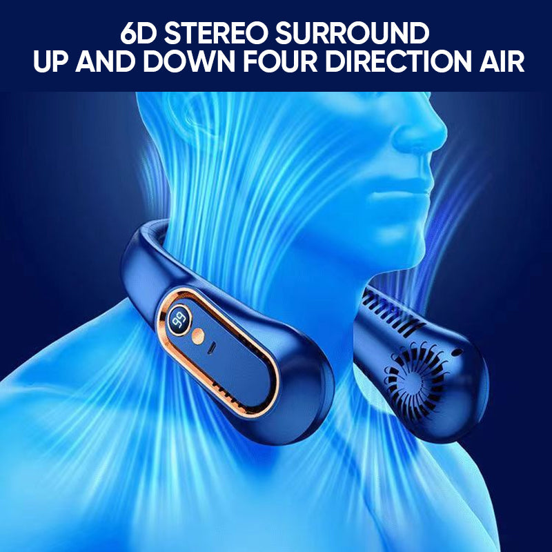 Gluschwein - Nackenventilator, wiederaufladbarer USB-Lüfter, 5 Geschwindigkeiten einstellbar