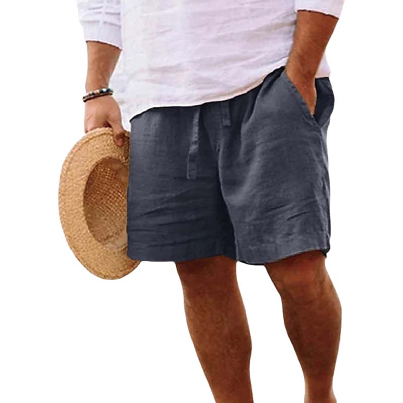 Gluschwein - Herren-Strandshorts aus Baumwoll Leinen