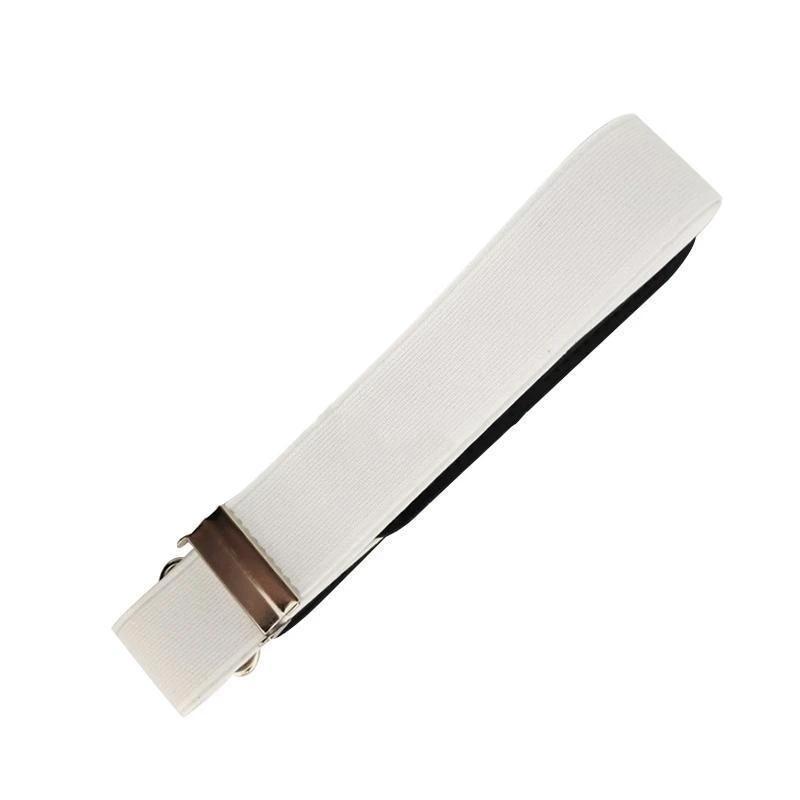 Gluschwein - Super Elastischer Schnallenfreier Gürtel Weiß