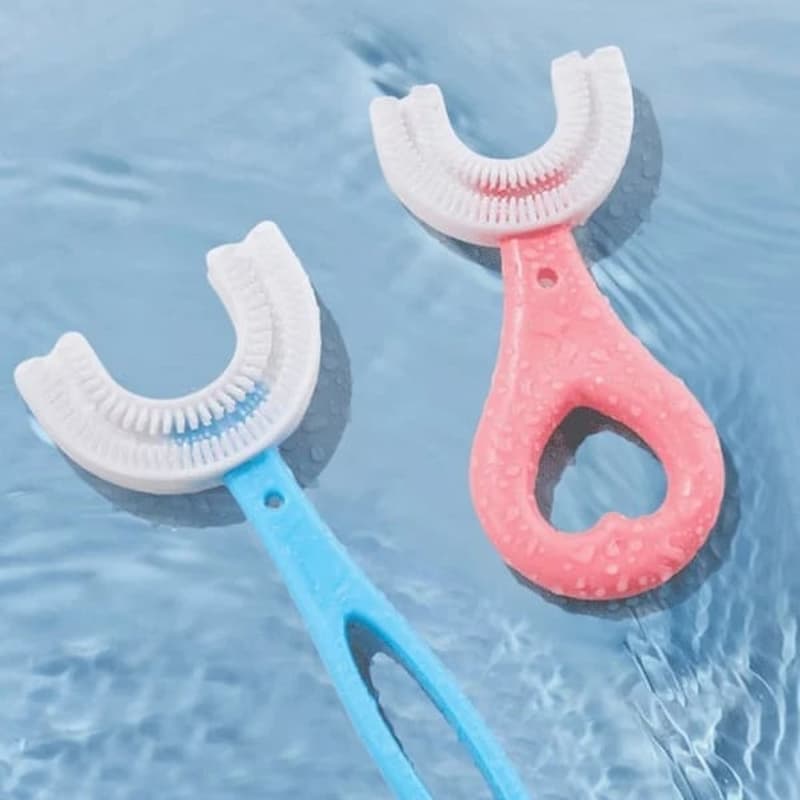 Brosse à dents en U - Brosse à dents pour enfants en forme de U - particulièrement sûre et douce pour les dents des enfants