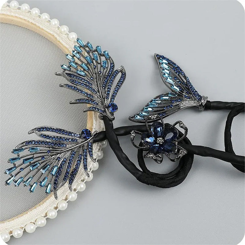 Gluschwein - Strass-Blumen-Haarspange