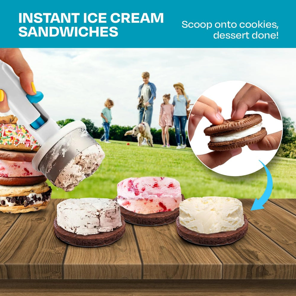 JollyScoop - Cuchara para helado tipo sándwich: ideal para postres creativos de verano