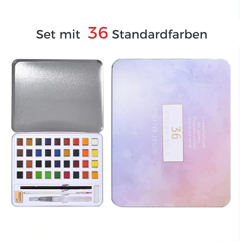 Gluschwein - Glitzer-/Metallic-Aquarell-Set 36 Standardfarben