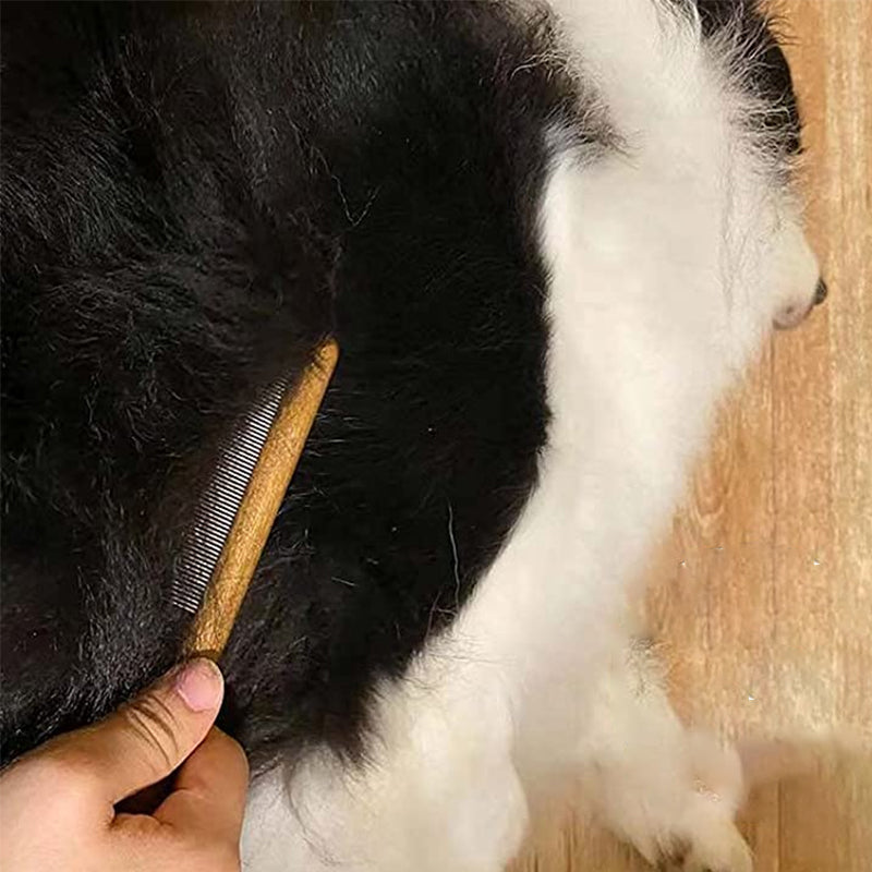 Gluschwein - Pet Knot Comb with Wooden Handle