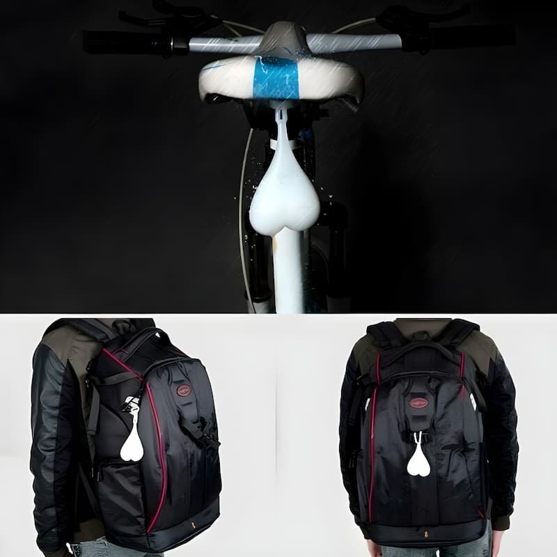 HonaLight - Luz trasera LED para bicicleta en forma de corazón: para una mejor visibilidad en el tráfico