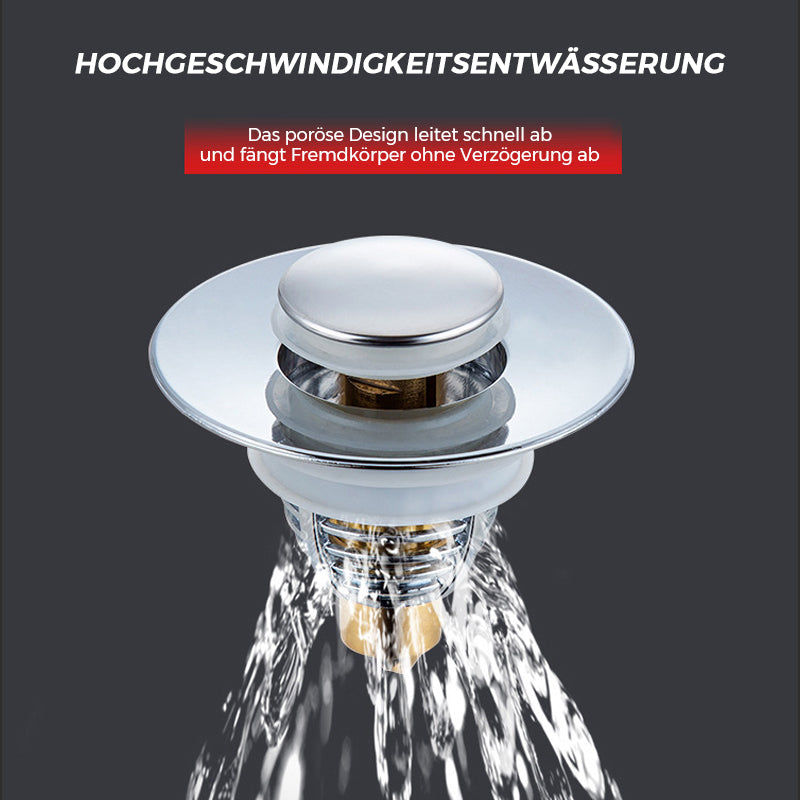 Gluschwein - Universeller Abflussfilter aus Edelstahl für Waschbecken