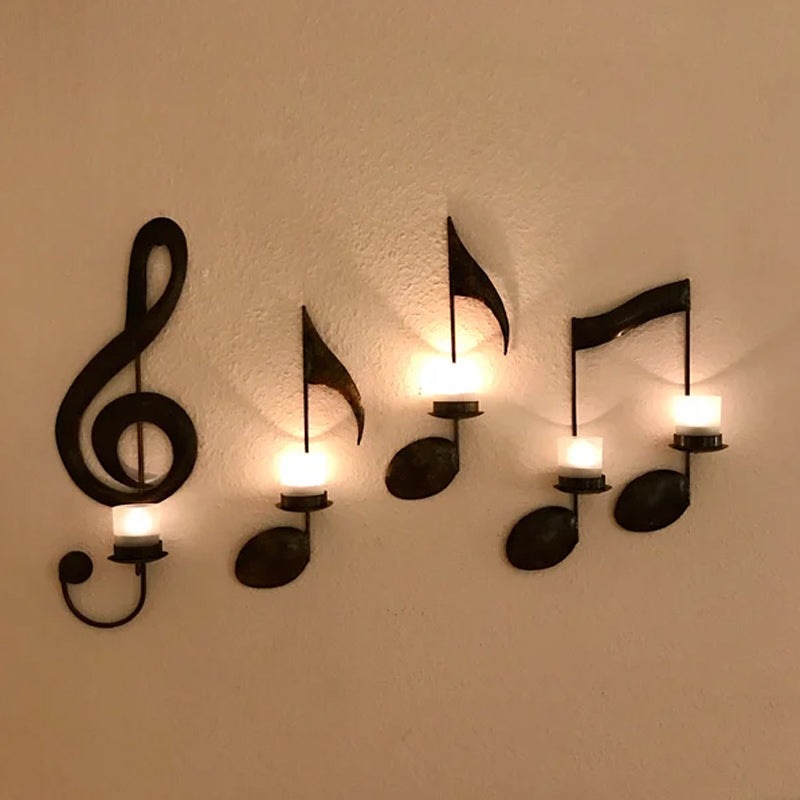 Gluschwein - 🔥Kerzenleuchter mit Musiknoten💡