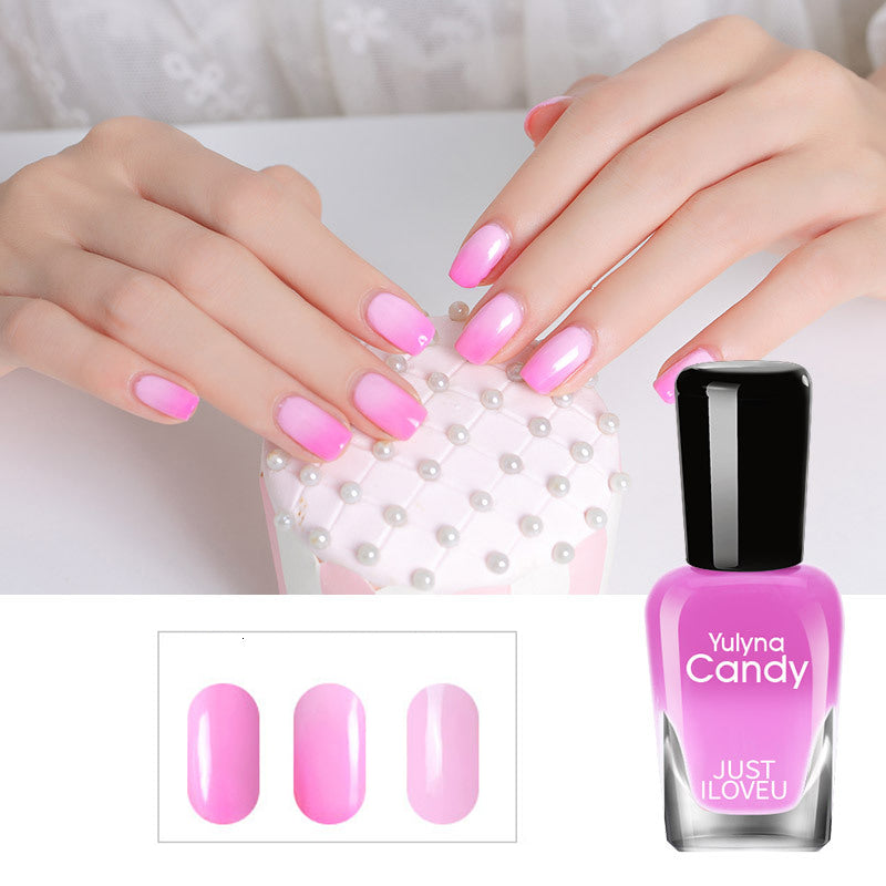 Gluschwein - Langanhaltender Nagellack Mit Temperaturverfärbung Rosa-Weiß