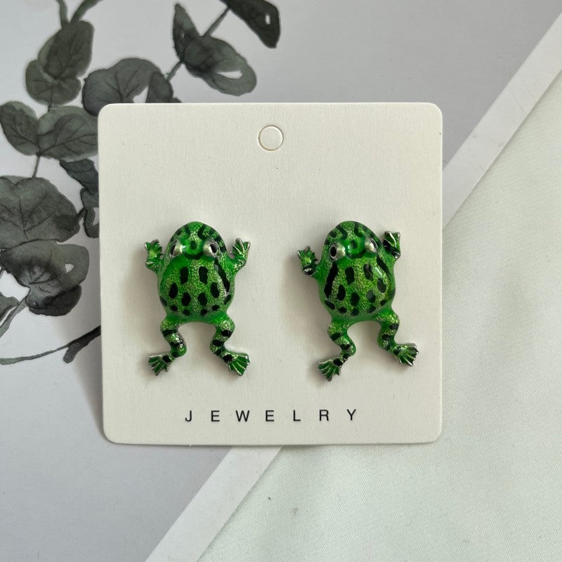 Gluschwein - Kreativer Frosch-Ohrring-Clip Ohrring
