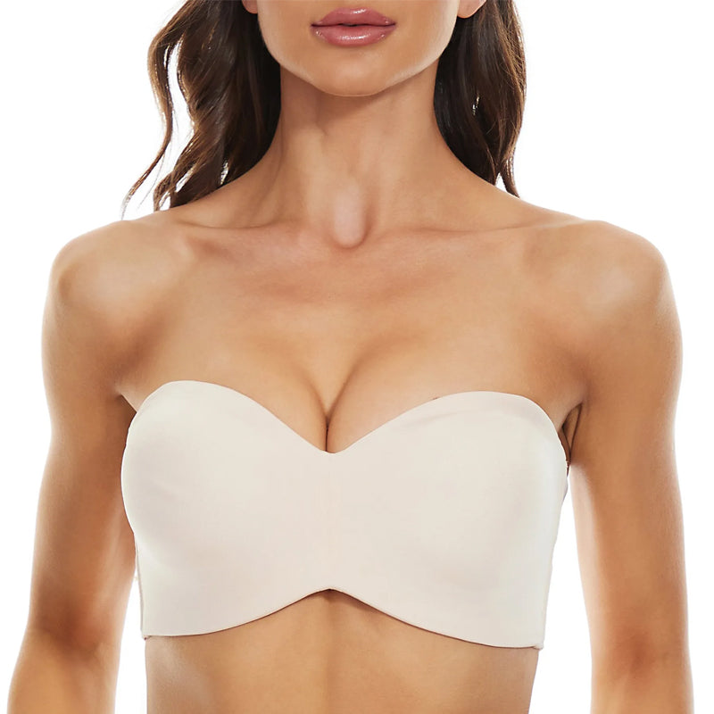 Gluschwein - Rutschfester, wandelbarer Bandeau-BH mit vollem Halt beige