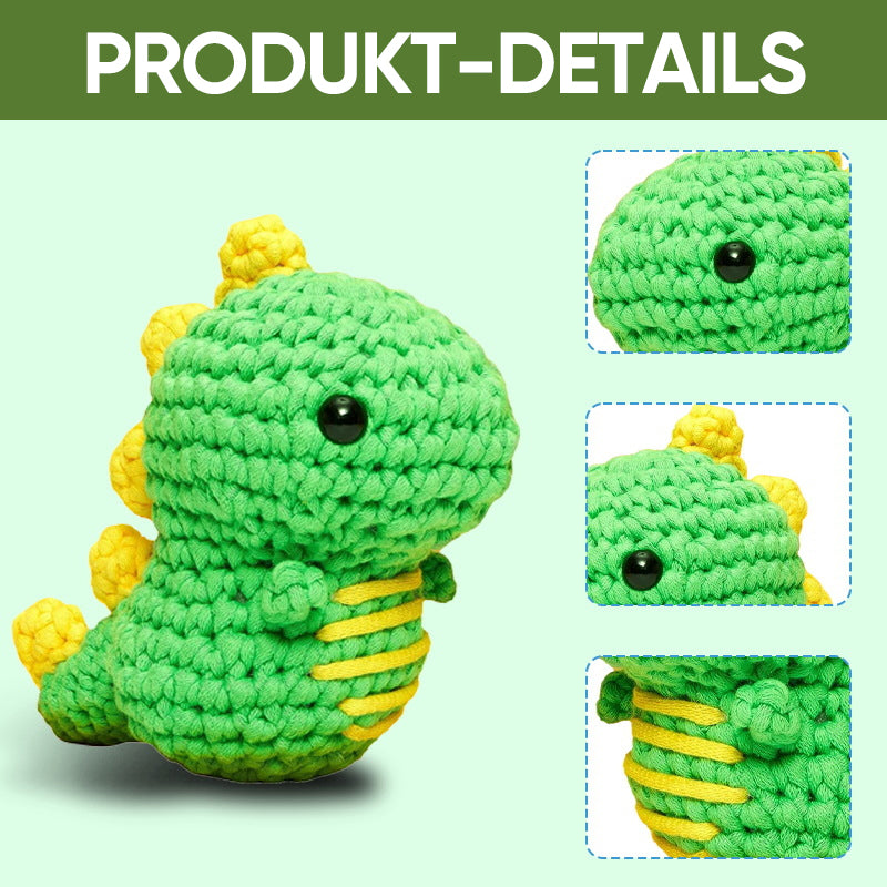 Gluschwein - Bunte gehäkelte Dinosaurier