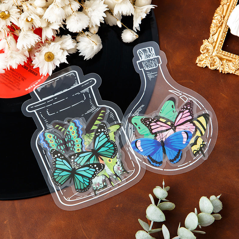 Gluschwein - Transparentes Lesezeichen mit getrockneten Blumen