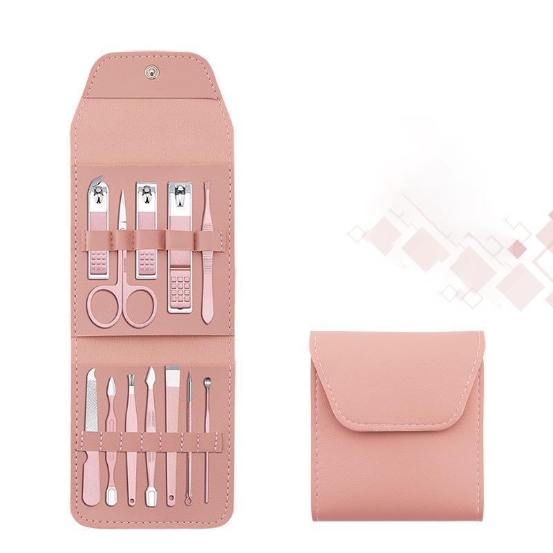 Gluschwein - Nagelknipser tragbares Set (12/16 Stück) Pink 12 Stück Set