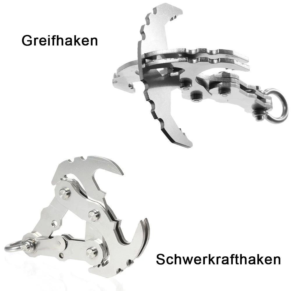 Gluschwein - 🪝Rostfreier-Stahl faltbarer Schwerkraft Haken🪝