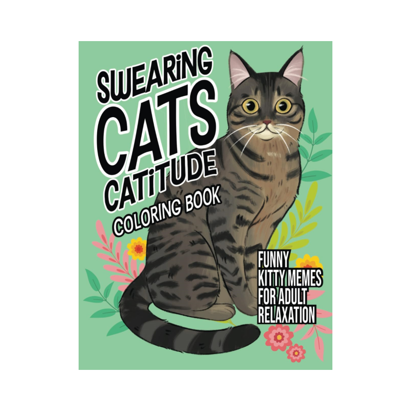 Lustige Kitty Memes Malbuch für Erwachsene Entspannung