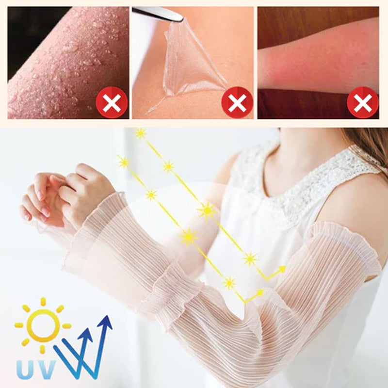 Gluschwein - Sommerliche UV-Schutz-Armstulpen aus Spitze