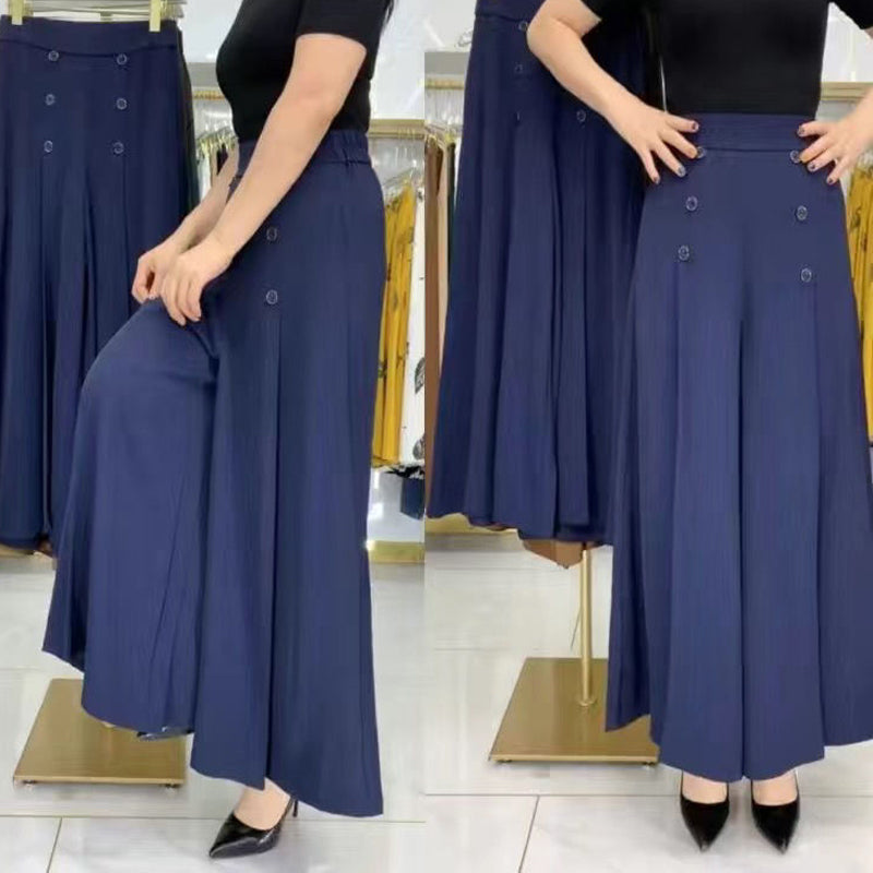 Gluschwein - Stylische Plissierte Hose Mit Weitem Bein